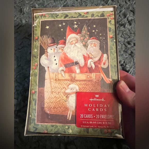HALLMARK Natures Sketchbook Vintage Christmas Cards MARJOLEIN BASTIN Santa Claus - Picture 1 of 7